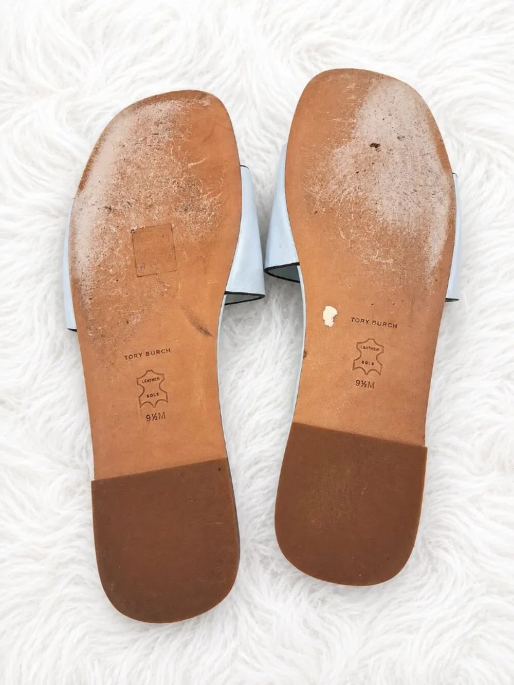 LIKE NEW Tory Burch Ines Leather Slide in Summit